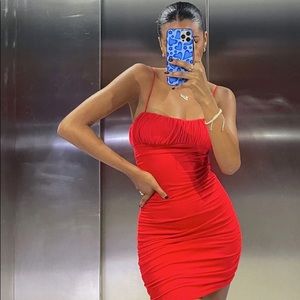 red princess polly dress